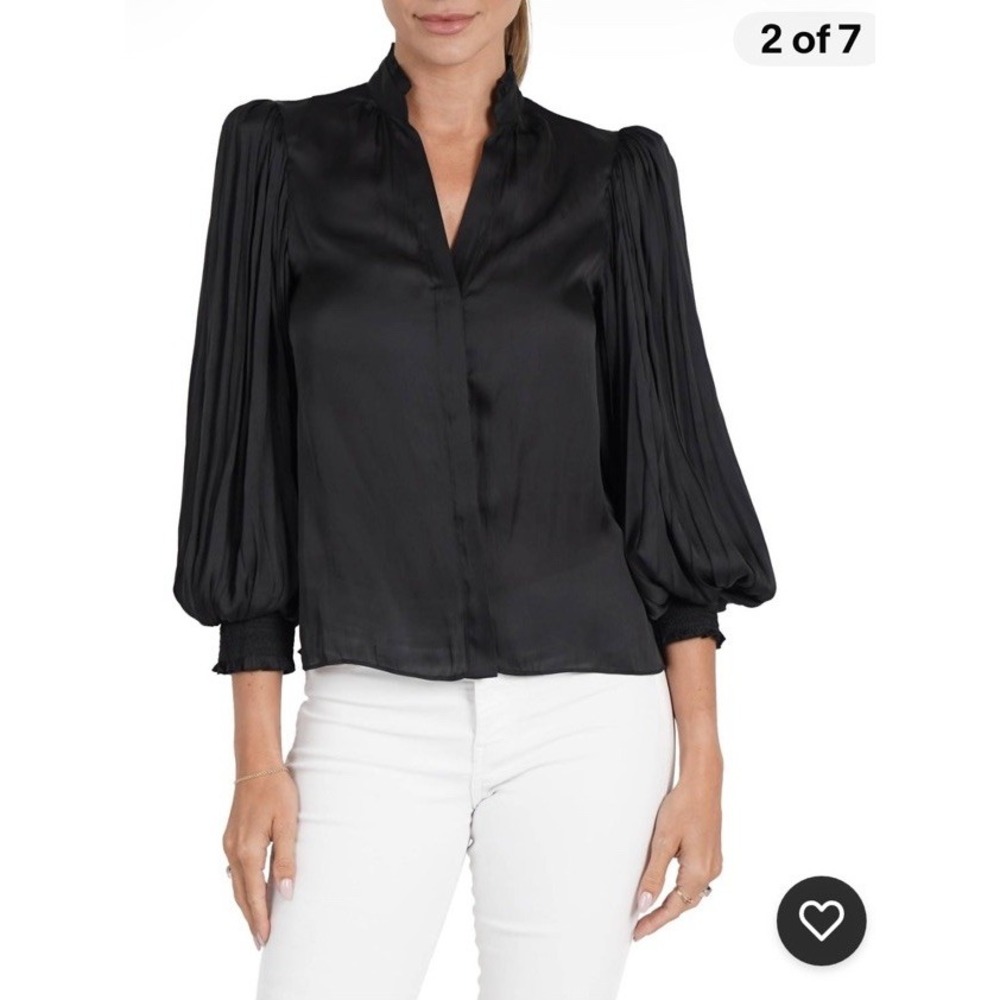Love Token Women's Black Elizabeth Blouse XS NWT $135